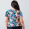 Calypsa Women's Plus Size UPF 50+ Short Sleeve Adele Swim Top - 2 of 4