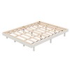 CAVINAS Platform Bed with Floating Design,Bed Frame,Box Spring Not Required,White/Gray/Walnut - 4 of 4