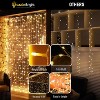 FAAYFIAN 9.8 x 6.6 ft 300-LED Christmas Curtain Lights, Plug-In Fairy String Lights with 8 Modes - 3 of 4