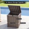 MooxvMoo 50-Gallon Outdoor Deck Box. Lockable, waterproof&UV-resistant storage for patio furniture,garden tools, cushions&pool gear,Light brown - 2 of 4