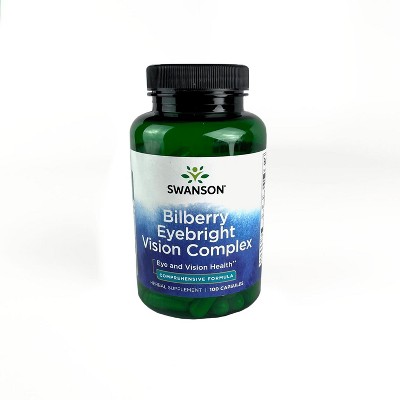 Swanson Herbal Supplements Bilberry Eyebright Vision Complex 100 Caps.