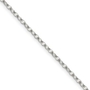 Black Bow Jewelry 2.25mm Sterling Silver Fancy Flat Anchor Link Chain Necklace - 1 of 4