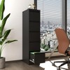 Munora - 5-Drawer Vertical File Cabinet with Lock - Heavy Duty for Letters/Legal/A4 Files - Black - 2 of 4