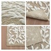 100% Cotton Botanical Print Indoor Bath Rug,  Natural Aesthentic Soft & Absorbent Bath Rug for Year Round Use - 4 of 4