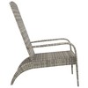 vidaXL Garden Adirondack Chair Grey Poly rattan, powder-coated steel - 4 of 4