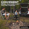 NutriChef Grill Swing Campfire Cooking Stand BBQ Grill with Hooks and Accessories and Carrying Case - 4 of 4