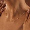 14K Gold Plated Charm Choker Necklace with Pearl & Clover, Cubic Zirconia Dainty Trendy Jewelry Gift for Women - 2 of 4