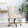 Swivel Office Chair,PU Upholstered Chair with Rolling Casters and Adjustable Height,Modern Office Chair for Home or Workspace-Cuddlewood - 3 of 4
