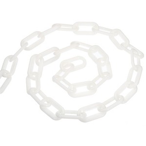Unique Bargains Adjustable Crowd Control Driveway Plastic Chain Barrier with Snap Hooks - 1 of 4