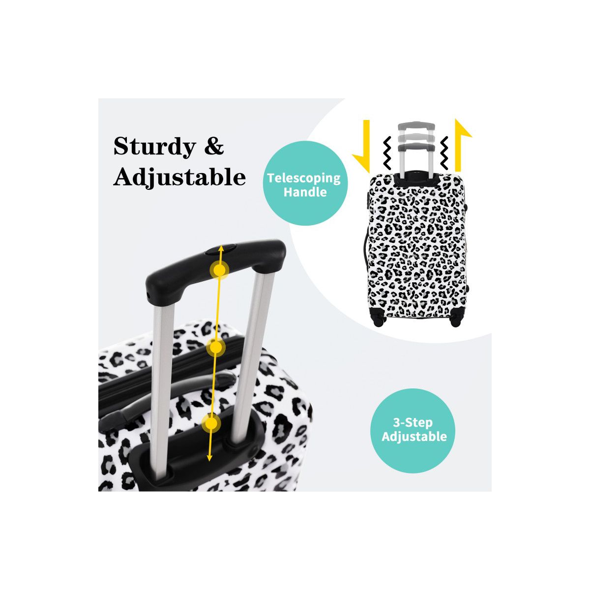 3 Piece Luggage Set, Hardshell Suitcase Set with Spinner Wheels & TSA Lock, Lightweight Travel Luggage Set for Women Men Family - thumbnail 4
