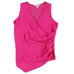 bar III Womens Faux-Wrap Sleeveless Blouse Top - 1 of 2