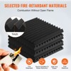 VEVOR Acoustic Foam Panels,52 Pack 12 x 12 x 1 inches, High Density Soundproof Wall Panels,Fire-Resistant Acoustic Panels,Sound Absorbing Panels,Black - 4 of 4