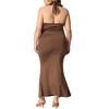Agnes Orinda Women's Plus Size Sleeveless Deep V Neck Backless Tie Shoulder Bandage Bodycon Dress - 4 of 4