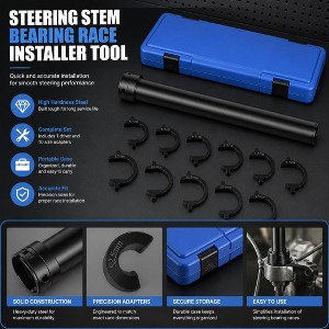 Inner Tie Rod Removal Tool Kit, 13-Pc Set with 12 Crowfoot Adapters, 1/ ...