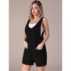 INSPIRE CHIC Women's Denim Romper Sleeveless Casual Loose Jean Overall Shorts with Pocket - 2 of 4