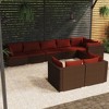 vidaXL Garden Lounge Set Brown, Cinnamon Red - 2 of 4