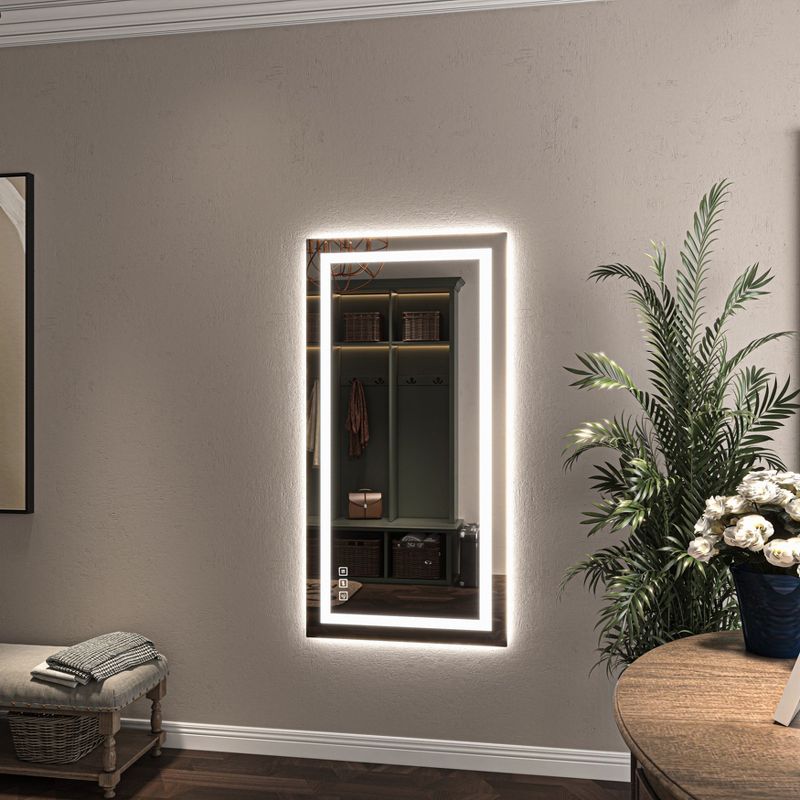 Organnice Frameless Decorative Wall Mirrors with Dimmable Light, 3 of 5