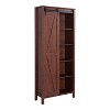 72" Arbolada Sliding Door Bookcase Vintage Walnut - HOMES: Inside + Out: Farmhouse Pantry with Barn Door - 2 of 4