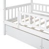 Sapphtopaz House Bed Frame for Kid Platform Bed with Wood Fence Frame for Kids Bedroom, Playroom, Nursery - 4 of 4