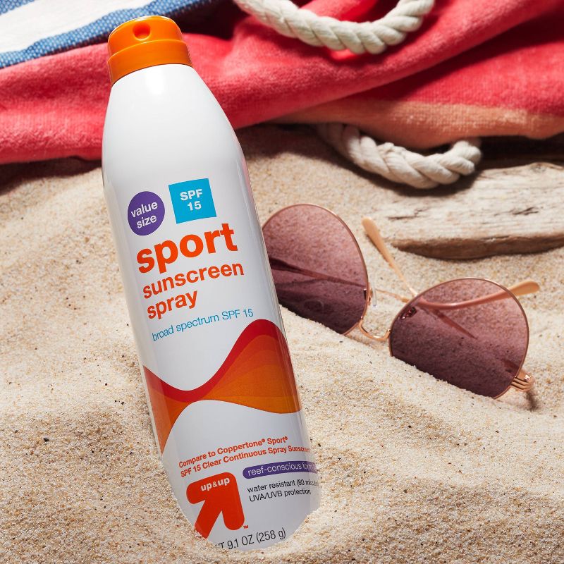 Sport Sunscreen Spray - SPF 15 - 9.1oz - up &#38; up&#8482;, 3 of 5