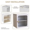 MaseiKar Single Sturdy & Convenient Foldable Cabinet, Durable Steel-Wood Combo with Anti-Slip Design, Easy to DIY Storage Container with door - 4 of 4
