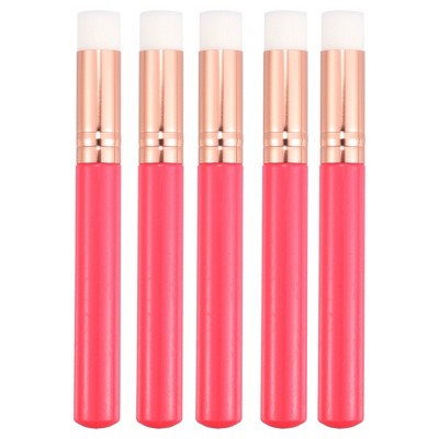 Unique Bargains Travel Blending Foundation Concealer Blusher Makeup Brush Set 10.3x1.4cm 5 Pcs
