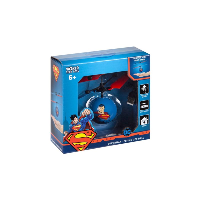 World Tech Toys DC Justice League Superman IR UFO Ball Helicopter, 3 of 4