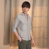 Campus Sutra Men Men's Cloud Grey Mesh-Textured Shirt - 3 of 4