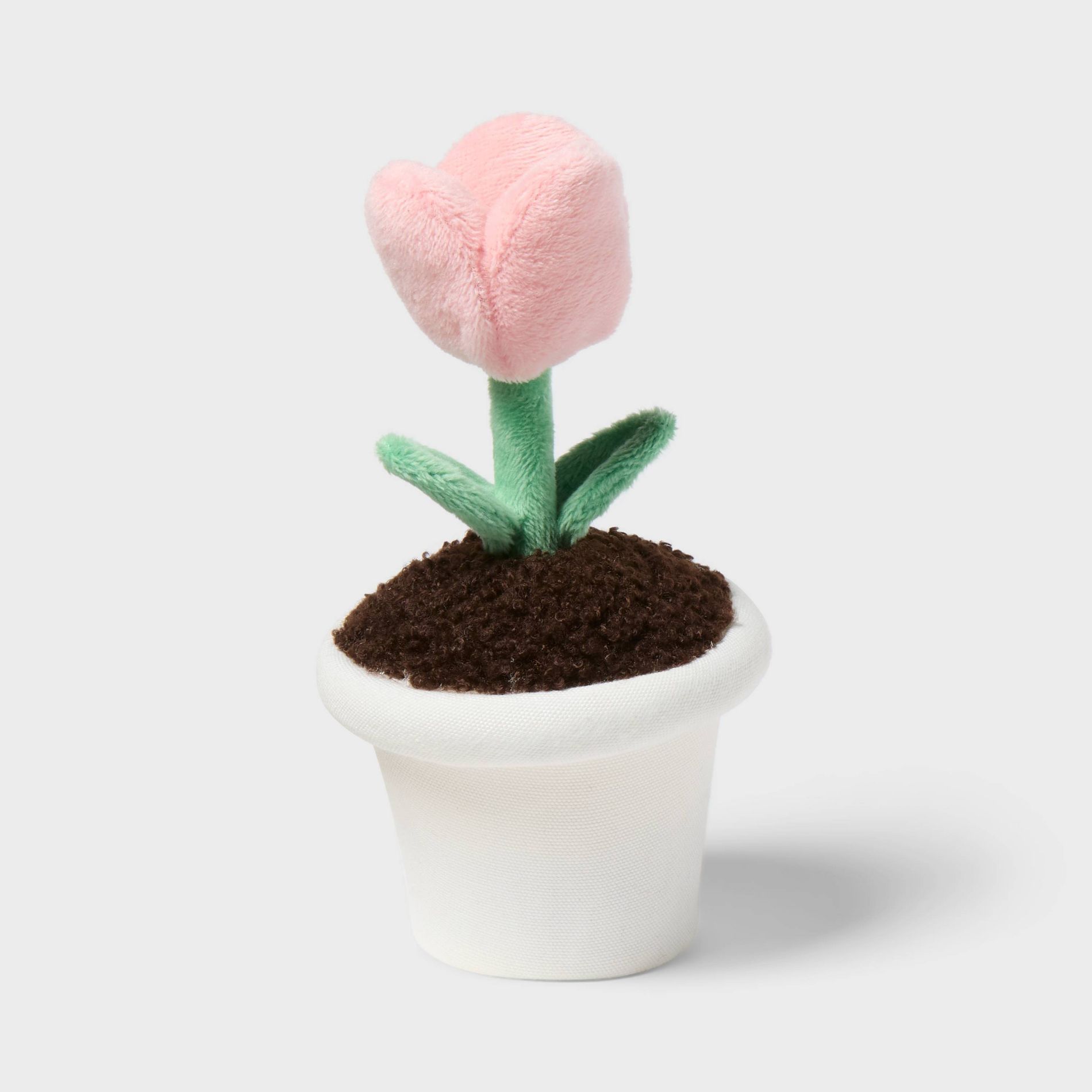Pink Tulip Potted Plant Plush Decor Gift - Spritz™