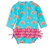 RuffleButts Baby/Toddler Girls UPF50+ Long Sleeve One Piece Rash Guard - 2 of 4