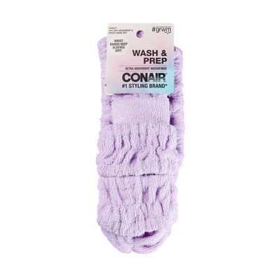 Conair Spa Headband and Wristlets - Lavender - 3pcs