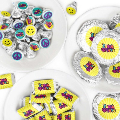 Big Dot of Happiness 60's Hippie - 1960s Groovy Party Candy Favor Sticker Kit - 304 Pieces