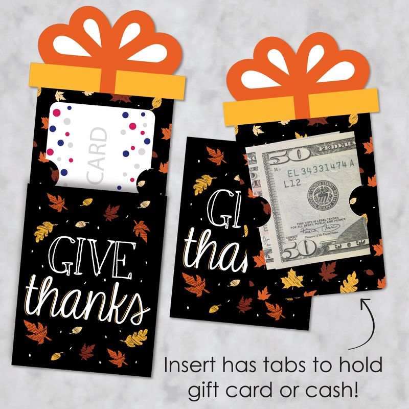 Big Dot of Happiness Give Thanks - Thanksgiving Party Money and Gift Card Sleeves - Nifty Gifty Card Holders - Set of 8, 3 of 9