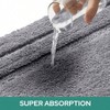 Bathroom Rug Set, 3 - Piece Super Soft Non - Slip Microfiber Toilet Mat with U - Shaped Design, Grey - 4 of 4