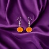 Slickblue Orange Faceted Bead Earrings, Silver Tone Rhodium Plated, Lead-Free Alloy, Fashion Jewelry for Women - 3 of 3