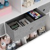 3-Tier Toy Storage Organizer with Drawers & 4 Cubbies - Freestanding Kids Bookcase for Playroom, Nursery, Kindergarten - 3 of 4