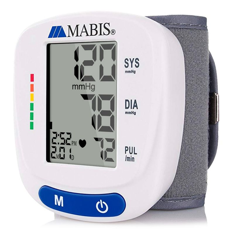 MABIS Adult Cuff Wrist Digital Blood Pressure Monitor White Device 1 Each, 1 of 6