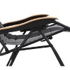Captiva Designs Patio Zero Gravity Free XL Padded Seat Recliner with Cup Holder & Alloy Steel Frame - Gray - 3 of 4
