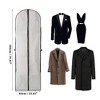 Unique Bargains Garment Bags PEVA Clothes Cover Bags with Handle - 2 of 4