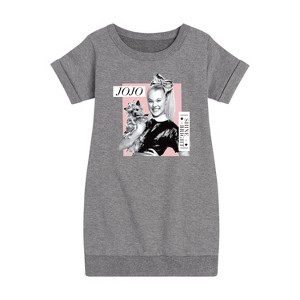 JoJo Siwa Shine Bright Graphic Short Sleeve Fleece Dress - Heather Grey - 2T - 1 of 3