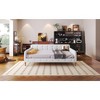 TIRAMISUBEST Twin/Full Size Upholstered Daybed with 4 Support Legs, Modern Daybed Frame Sofa Bed with Button Tufted Design and Slats Support - 4 of 4