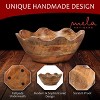 Mela Artisans Wooden Scalloped Bowl – Wooden Bowls for Decor, Candies - 3 of 4
