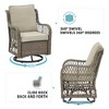 Garvee 3 Pieces Outdoor Swivel Rocker Set, 2 Chairs and Side Table, 360¡ã Rotation, Patio, Porch, Pool (Gray Wicker/Light Blue Cushion) - 4 of 4