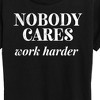 Women's - Instant Message - Nobody Cares Short Sleeve Graphic T-Shirt - 2 of 4