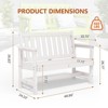 Hyleoty HDPE Outdoor Park Bench 48" x 22" x 35" ,Elegant, Comfortable and Durable - 3 of 4