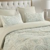 8Pcs BIAB Paisley Print Solid Plum Reverse Comforter Set, Ultra Soft Microfiber Bedding Set with Matching Shams, Pillows and Bedskirt - 3 of 4