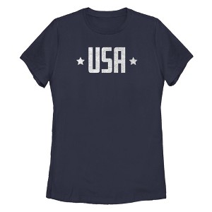 Women's Lost Gods USA Distressed T-Shirt - 1 of 4