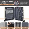 Luupatchy PC+ABS Aluminum Frame Zipperless Checked Luggage Hard Shell Suitcase with TSA Lock Double Spinner Wheels - 4 of 4