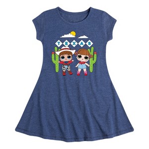 Girls' - Lol Surprise! - Texas Fit & Flair Cap Sleeve Dress - 1 of 3