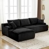 Modern 106" Corduroy Cloud Sectional Couch, Overstuffed L-Shape Fabric Modular Sofa with Oversized Chaise, No Assembly Required - 4 of 4